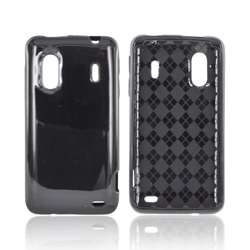 HTC EVO Design 4G Crystal Silicone Case - Black (Argyle Interior)