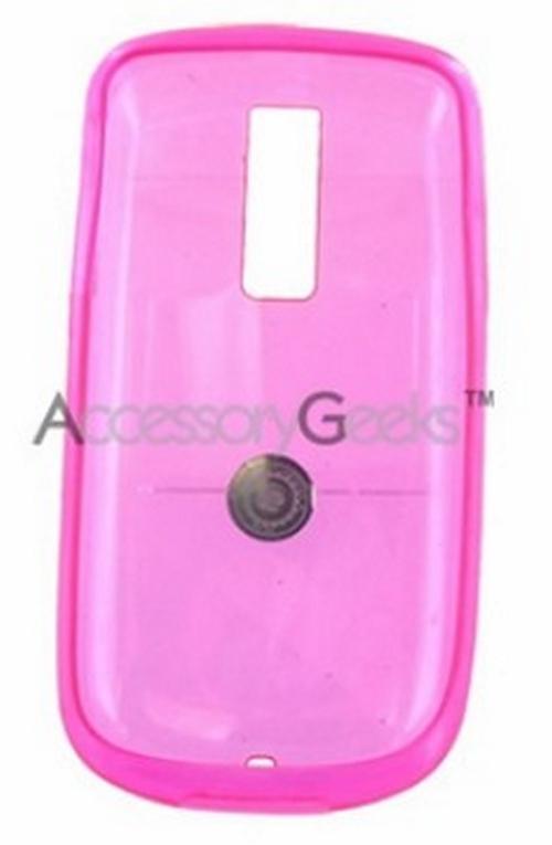 T-Mobile MyTouch 3G Crystal Silicone Case, Rubber Skin - Transparent Magenta