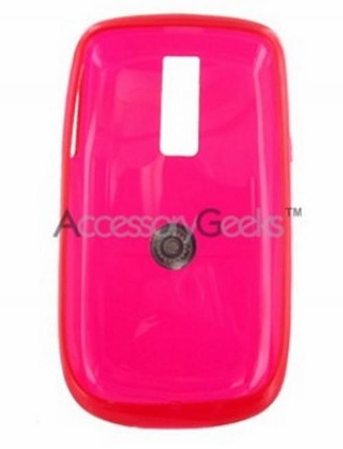 T-Mobile MyTouch 3G Crystal Silicone Case, Rubber Skin - Transparent Red