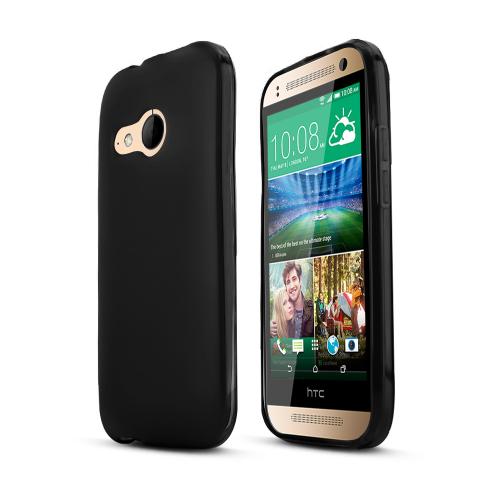 Black HTC One Remix Flexible Crystal Silicone TPU Case - Conforms To Your Phone Without Stretching Out!