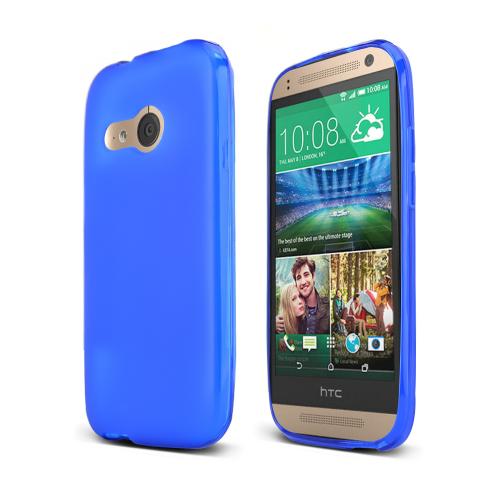 Blue HTC One Remix Flexible Crystal Silicone TPU Case - Conforms To Your Phone Without Stretching Out!
