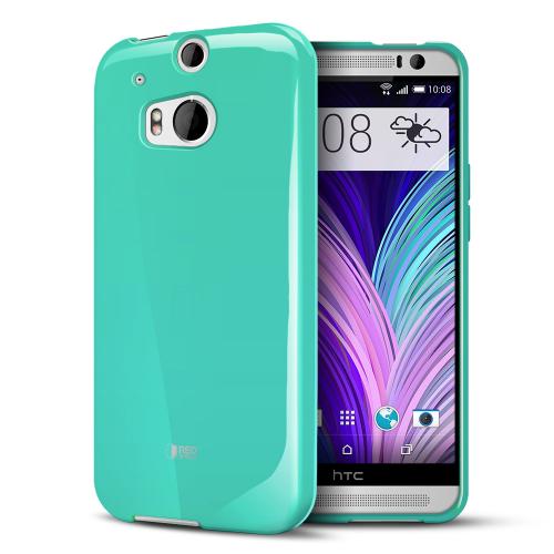 Mint Exclusive RED SHIELD Anti-Slip TPU Crystal Silicone Case + Free Screen Protector for HTC One (M8)