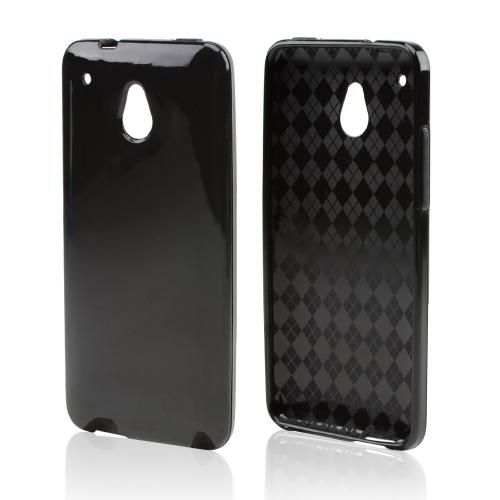 Black Crystal Silicone Skin Case for HTC One Mini