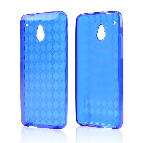 Blue Crystal Silicone Skin Case for HTC One Mini