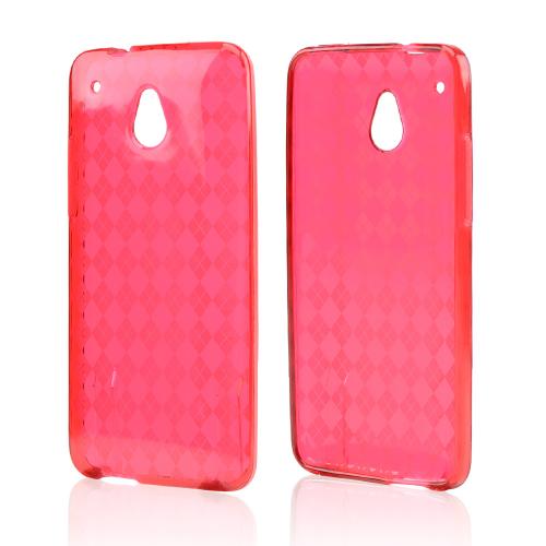 Red Crystal Silicone Skin Case for HTC One Mini