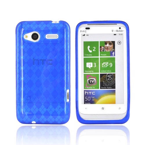 HTC Radar 4G Crystal Silicone Case - Argyle Blue