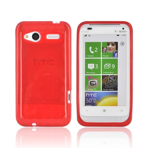 HTC Radar 4G Crystal Silicone Case - Argyle Red