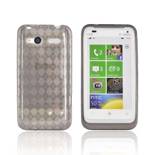 HTC Radar 4G Crystal Silicone Case - Argyle Smoke