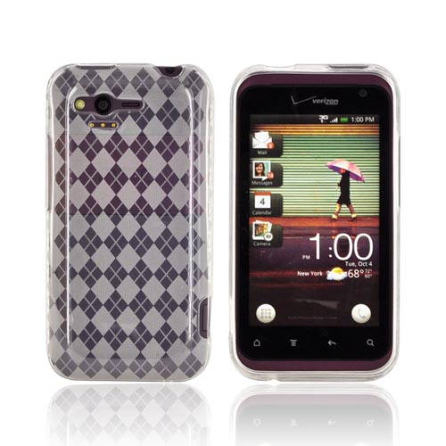 HTC Rhyme Crystal Silicone Case - Argyle Clear