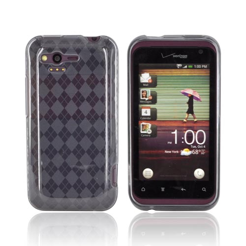 HTC Rhyme Crystal Silicone Case - Argyle Smoke