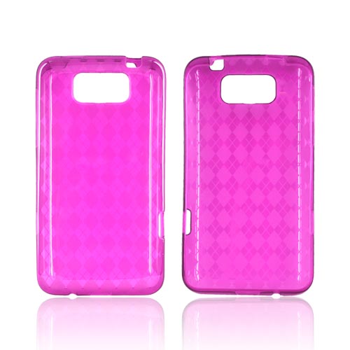 HTC Titan Crystal Silicone Case - Argyle Magenta