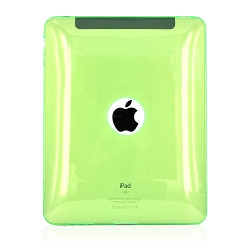 Apple iPad (1st Gen) 1st Crystal Case, Rubber Skin - Transparent Green