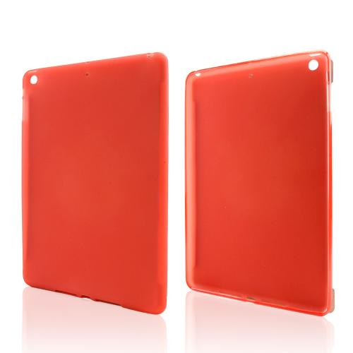 Frosted Red Crystal Silicone Skin Case for Apple iPad Air