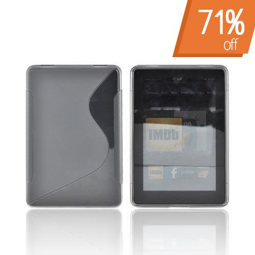 Amazon Kindle Fire Crystal Silicone Case - Transparent Smoke & Frost Smoke