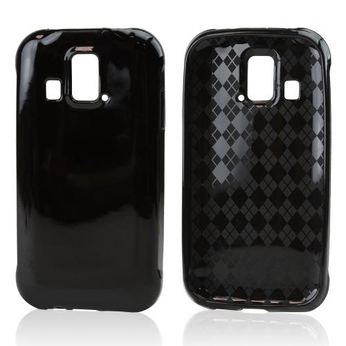 Black (Argyle Interior) Crystal Silicone Skin Case for Kyocera Hydro XTRM