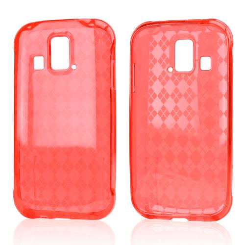 Argyle Red Crystal Silicone Skin Case for Kyocera Hydro XTRM