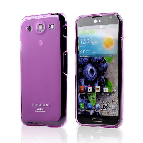 Hot Pink/ Frosted Matte Crystal Silicone Skin Case for LG Optimus G Pro