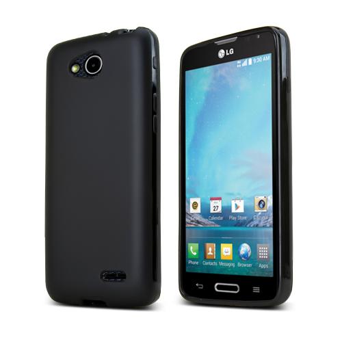 Black LG L90 Flexible Crystal Silicone TPU Case - Conforms To Your Phone Without Stretching Out!