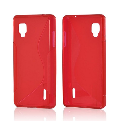 Red S Crystal Silicone Case for LG Optimus G (Sprint)
