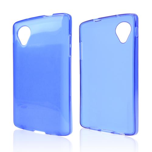 Blue/ Frost Crystal Silicone Skin Case for LG Google Nexus 5