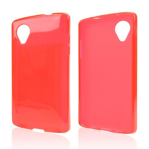Red/ Frost Crystal Silicone Skin Case for LG Google Nexus 5
