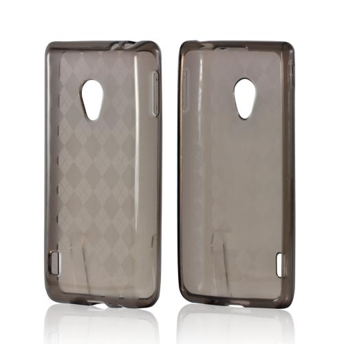 Smoke Argyle Crystal Silicone Case for LG Spirit 4G