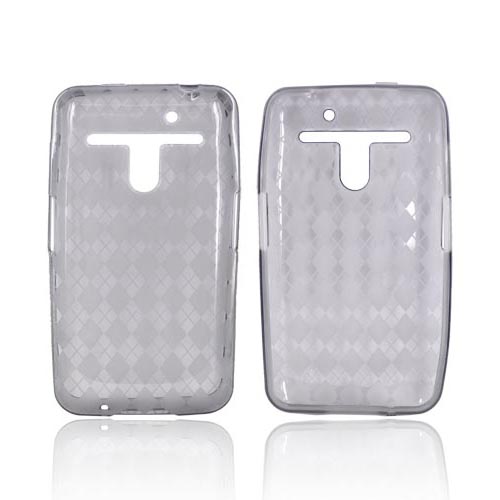 LG Revolution, LG Esteem Crystal Silicone Case - Argyle Smoke