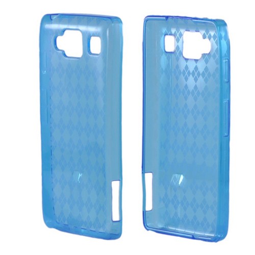Motorola Droid RAZR MAXX HD Crystal Silicone Case - Argyle Blue