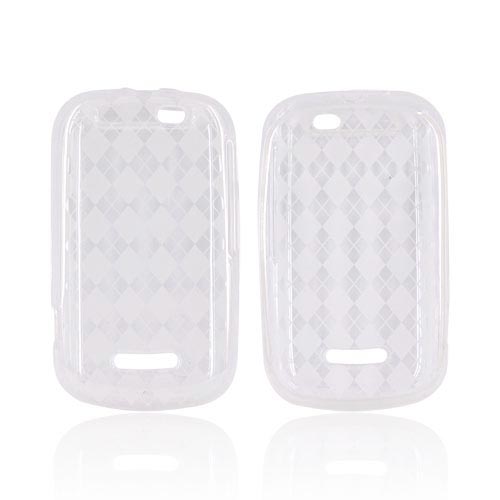 Motorola Clutch+ i475 Crystal Silicone Case - Argyle Clear