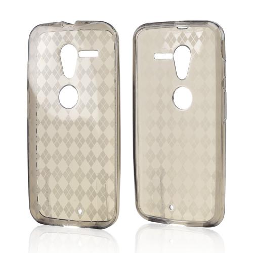 Argyle Smoke Crystal Silicone Skin Case for Motorola Moto X(2013 1st Gen)