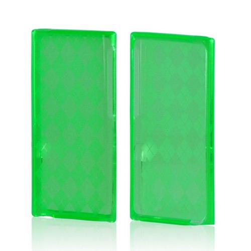 Green Argyle Crystal Silicone Case for Apple iPod Nano 7