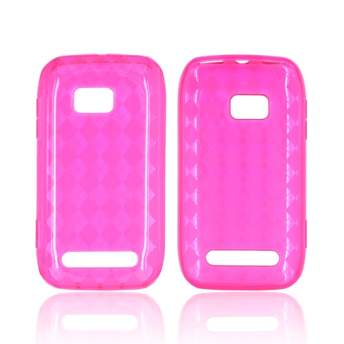 Nokia Lumia 710 Crystal Silicone Case - Argyle Pink