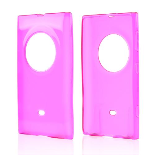 Hot Pink Crystal Silicone Skin Case for Nokia Lumia 1020