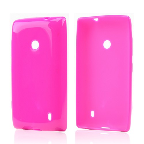 Hot Pink Crystal Silicone Case for Nokia Lumia 521