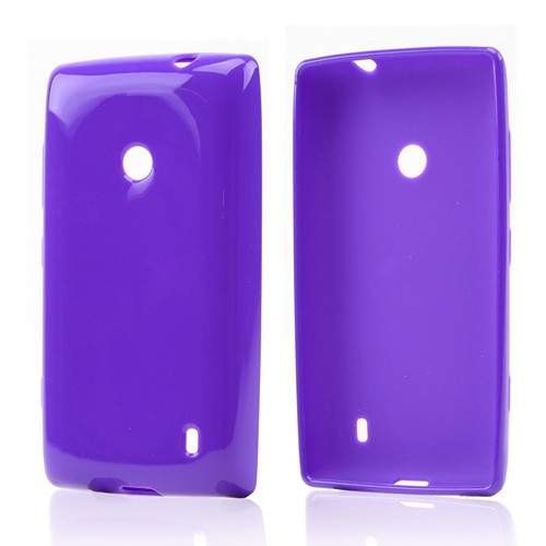 Purple Crystal Silicone Case for Nokia Lumia 521