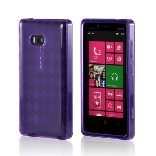 Argyle Purple Crystal Silicone Case for Nokia Lumia 810