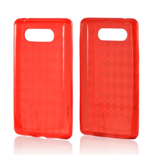Red Argyle Crystal Silicone Case for Nokia Lumia 820