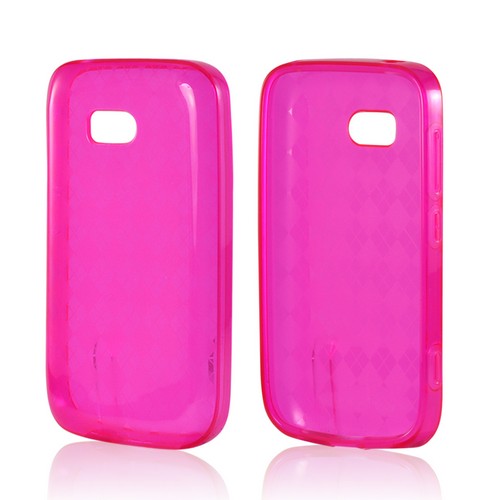 Argyle Hot Pink Crystal Silicone Case for Nokia Lumia 822
