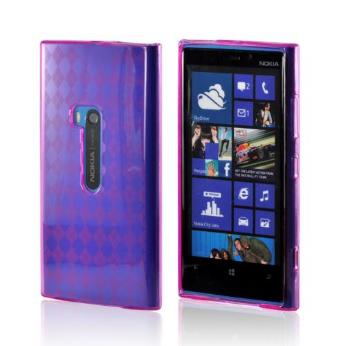 Argyle Hot Pink Crystal Silicone Case for Nokia Lumia 920