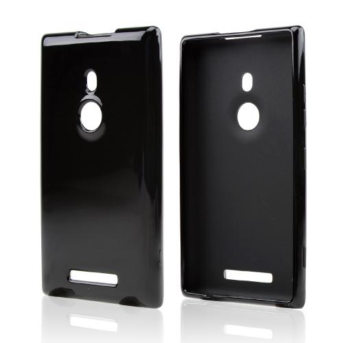 Black Crystal Silicone Skin Case for Nokia Lumia 925
