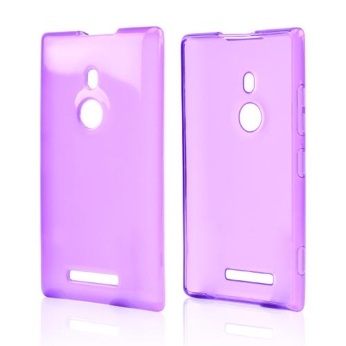 Purple/ Frost Crystal Silicone Skin Case for Nokia Lumia 925