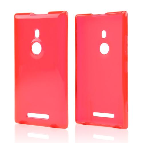 Red/ Frost Crystal Silicone Skin Case for Nokia Lumia 925