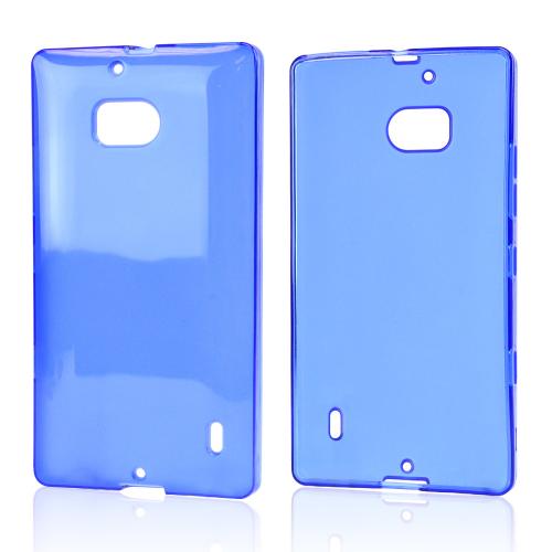 Blue/ Frost Crystal Silicone Skin Case for Nokia Lumia Icon