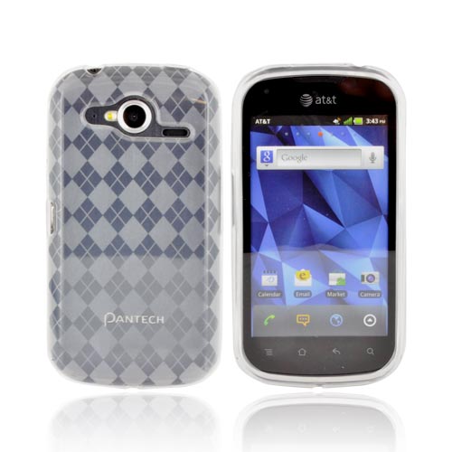 Pantech Burst 9070 Crystal Silicone Case - Argyle Clear