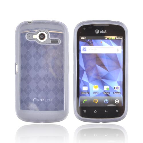 Pantech Burst 9070 Crystal Silicone Case - Argyle Smoke