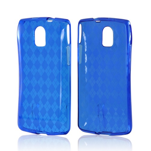 Blue Argyle Crystal Silicone Case for Pantech Discover