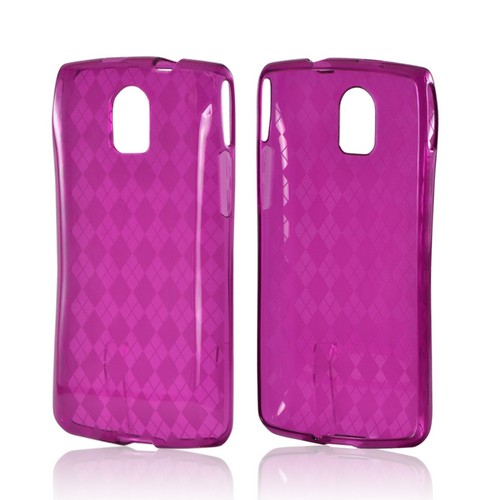 Purple Argyle Crystal Silicone Case for Pantech Discover