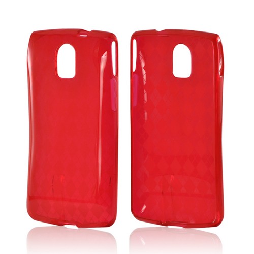 Red Argyle Crystal Silicone Case for Pantech Discover