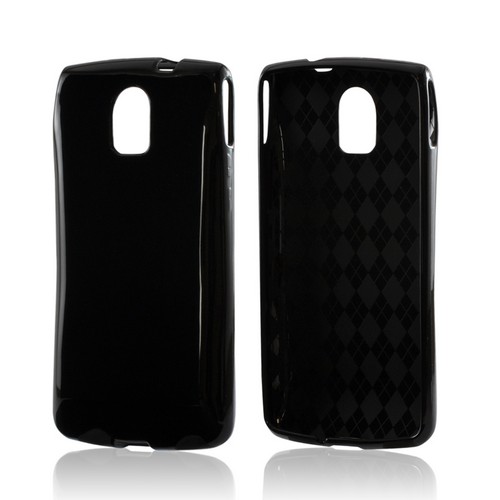 Black (Argyle Interior) Crystal Silicone Case for Pantech Discover