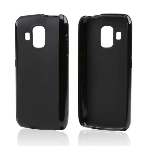 Black Crystal Silicone Case w/ Frosted Back for Pantech Perception